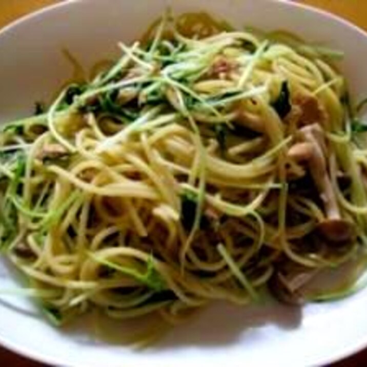 ツナと水菜のお手軽パスタ